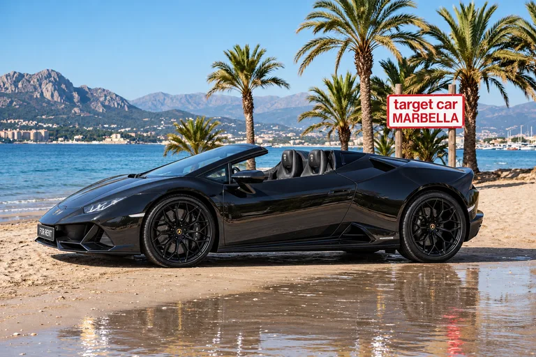 Lamborghini Huracán Evo Spyder, Exterior con fondo de playa recreado