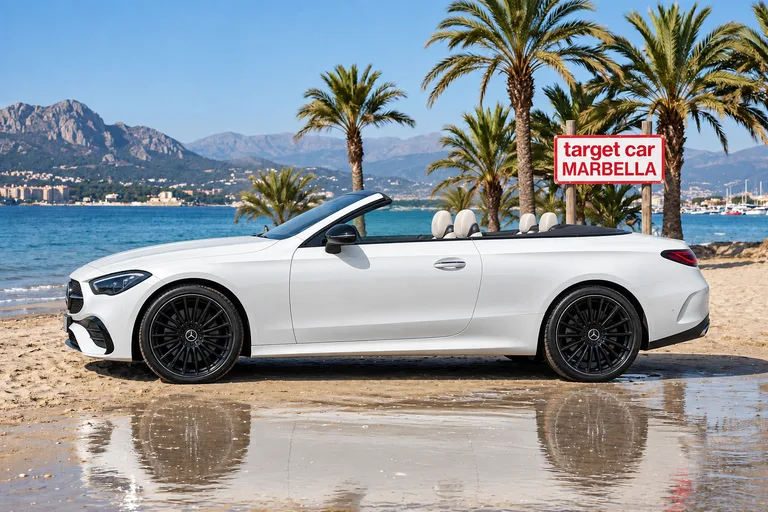 Mercedes-Benz CLE 300 Cabriolet on the beach