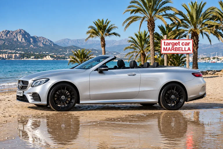 Mercedes-Benz E 220 d Cabriolet, Styled beach exterior