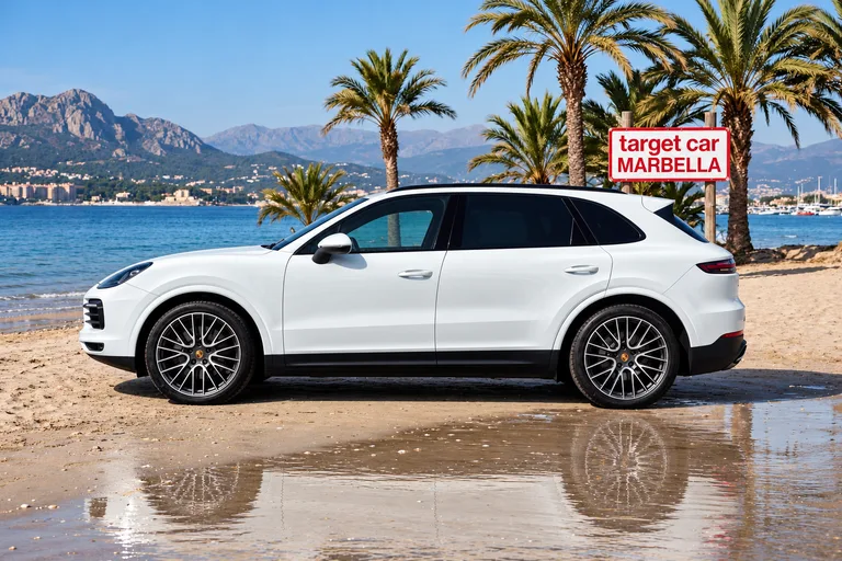 Porsche Cayenne, Exterior con fondo de playa recreado